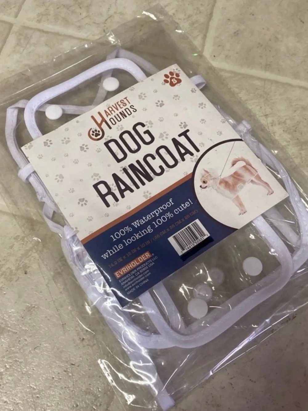 Dog Rain Coat Clear